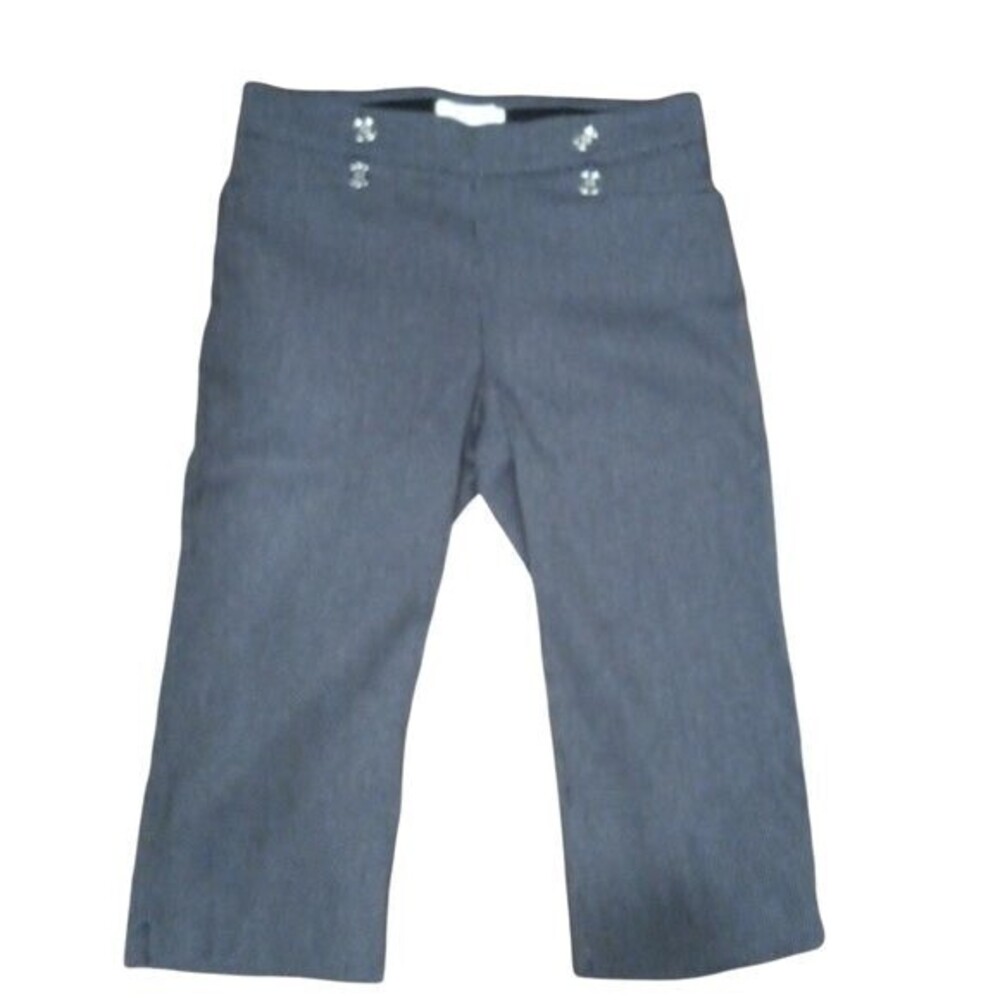 89th + Madison Capris Pants Diamond Pattern Navy Blue White Pockets Size Medium